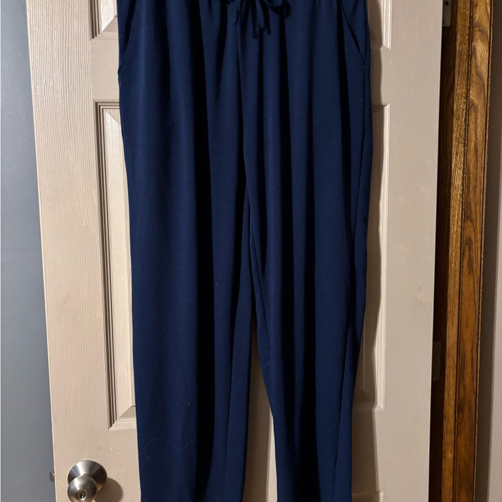 Navy Blue Cuddle Dud lounge pants Drawstring waist